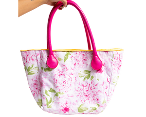 Pink Camellias Bucket Shoulder Bag