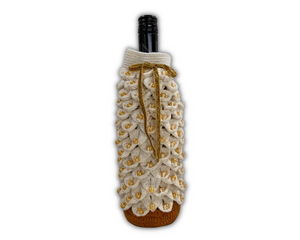 Beaded Christmas Tree Wine Cozy