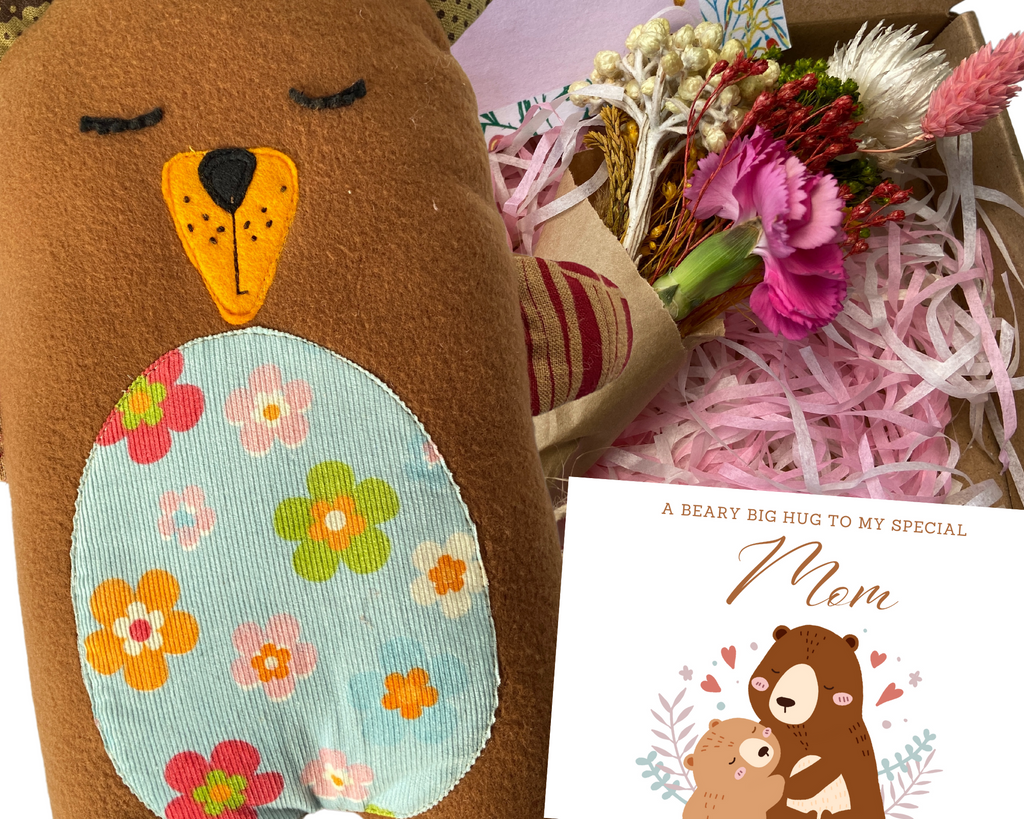 For a mum with a Beary Big Bear Hug: Handmade Washable Plush Bear Pillow Gift Pack