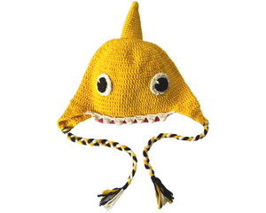 Rainbow Shark Kids Collection- Crochet Beanie Hats and Water Bottle Buddy