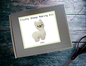 Fluffy Sheep Making Kit 15cm