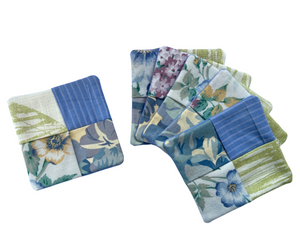 Patchwork Fabric Coasters 10x10 cm | 6 in a pack