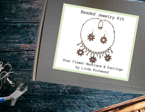 Beaded Jewelry Kit: Star Flower Necklace & Earrings by Linda Richmond