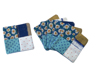 Patchwork Fabric Coasters 9x9cm | 6 in a pack