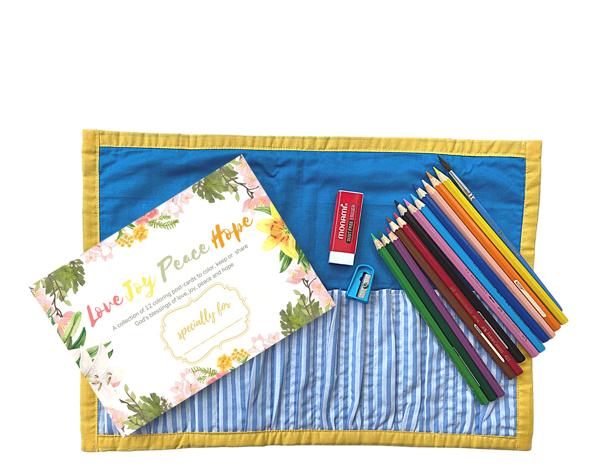 Love Joy Peace Hope Scripture Coloring Cards All-in-One Starter Pack by BBB