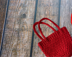 Bubbles Crochet Shoulder Tote Bag