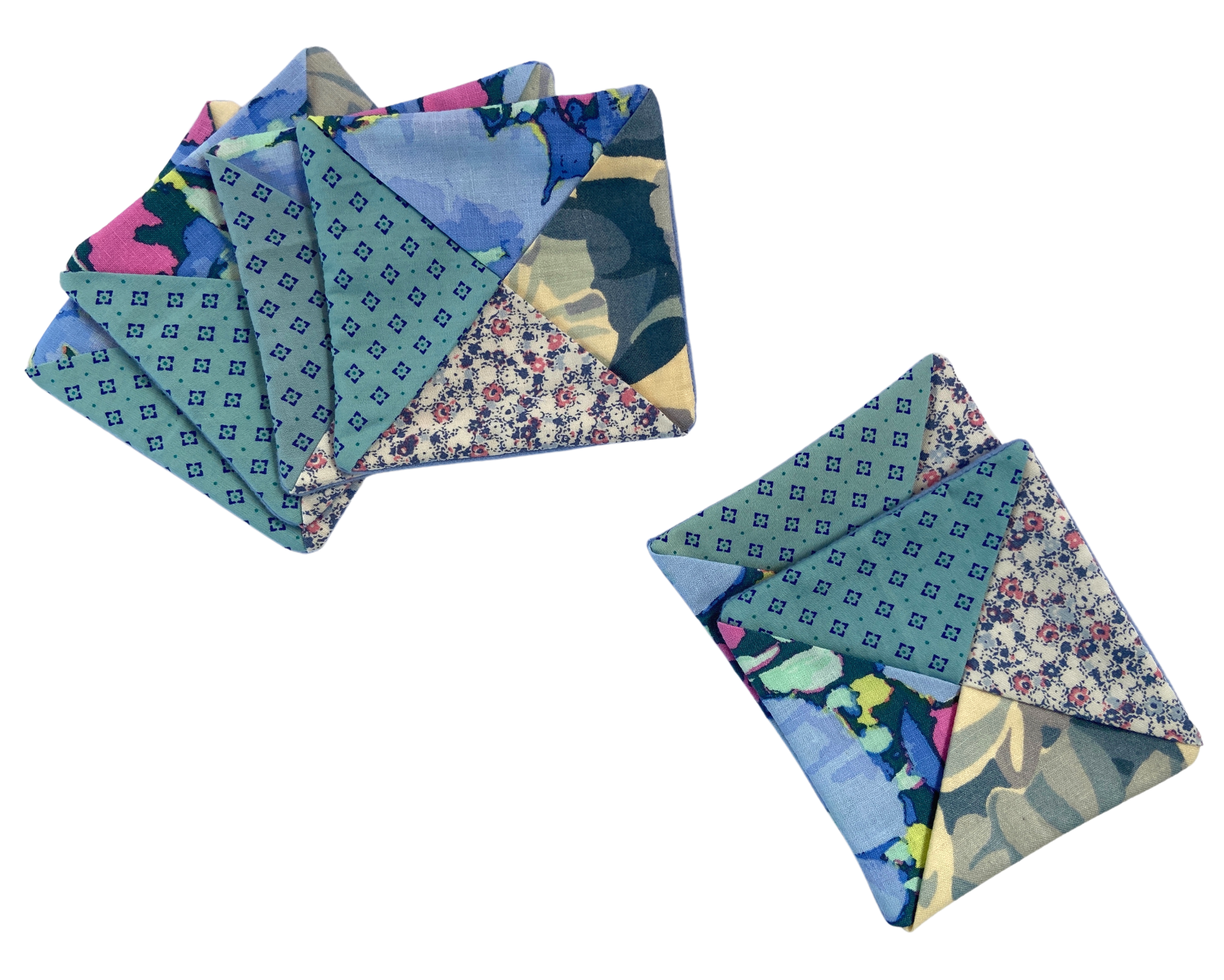 Patchwork Fabric Coasters 9x9cm | 6 in a pack