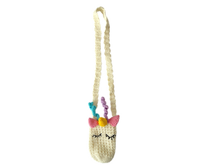 Rainbow Unicorn Kids Collection- Crochet Beanie Hat and Water Bottle Carrier