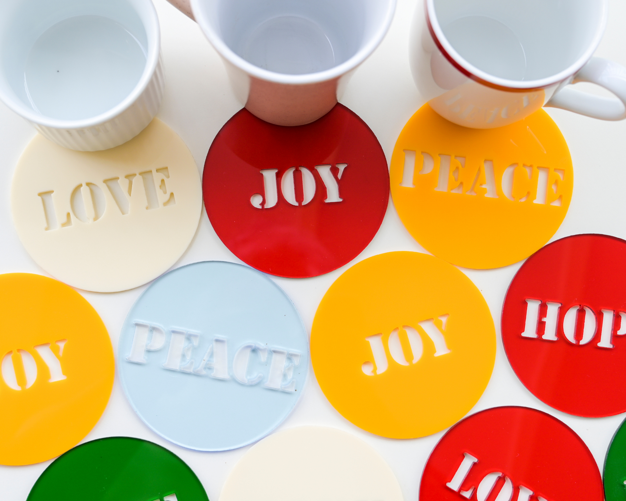Love Joy Peace Hope Coasters | 4 in a pack