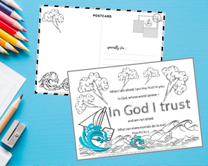 Love Trust Obey Scripture Coloring Cards for Kids with Crochet Animal Pencil Case by BBB