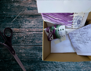 Cross Stitch Kit: Lavender by Adelene Fletcher 15x13 cm