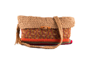 Versatile Boho Rainbow Jute Sling Bag