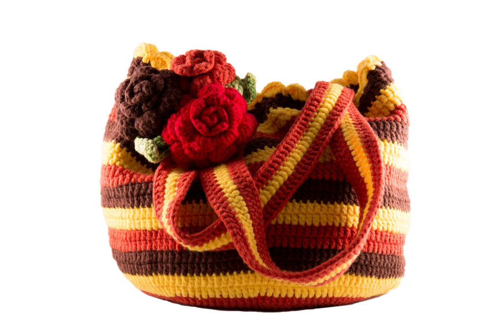 Vibrant Stripes Shoulder Tote Bag