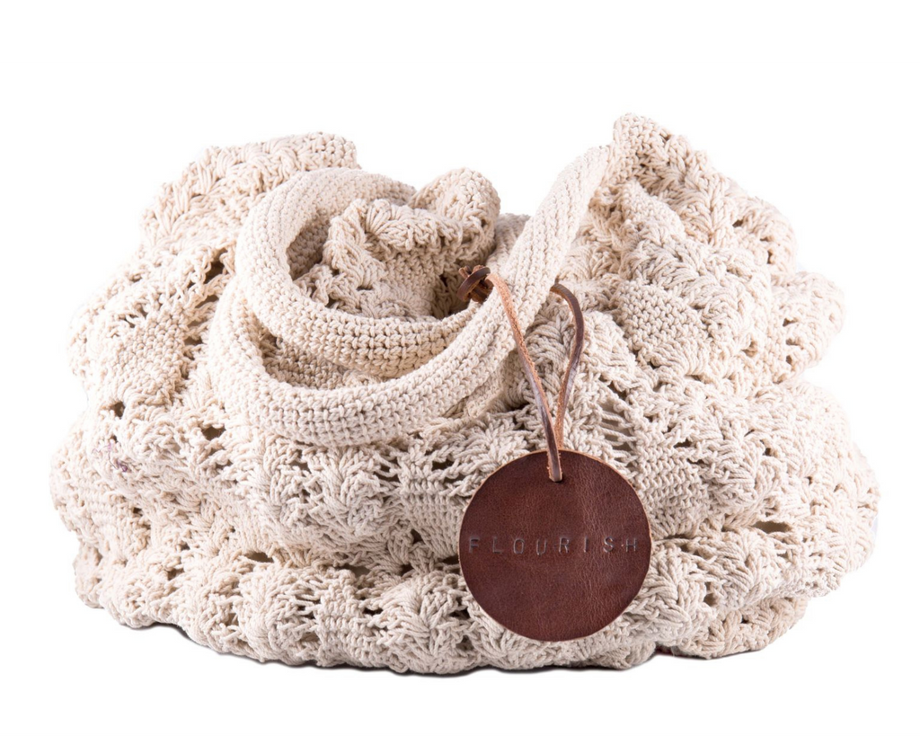 Boho Slouchy Crochet Shoulder Tote Bag